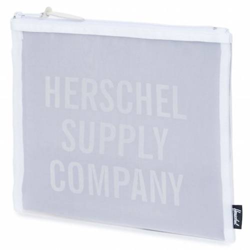 Saszetka Herschel - Network Large Mesh Pouch White