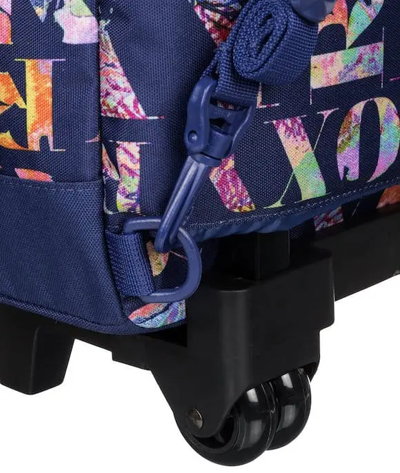 Plecak szkolny na kółkach ROXY - Rainbow Connection AX Corawall Blue Print